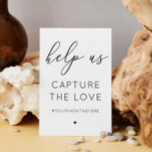 Leg het liefdesbord vast. Zwart-wit kalligrafie Poster