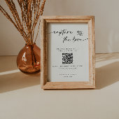 Leg het Love Wedding-teken vast met QR-code Poster