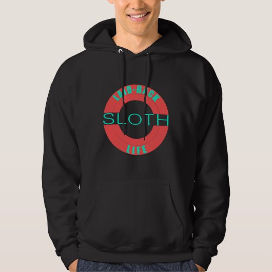 Leg het luie leven terug hoodie (Voorkant)