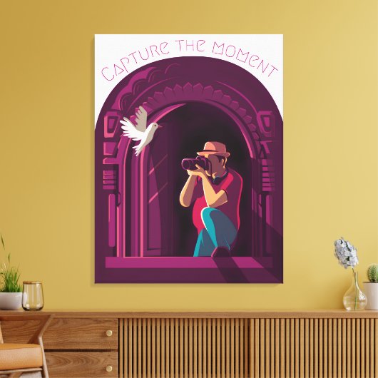 Leg het moment vast canvas afdruk (Insitu (Woonkamer))