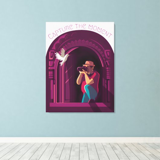 Leg het moment vast canvas afdruk (Insitu (Houten vloer))