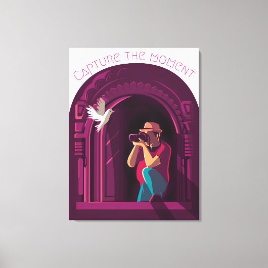 Leg het moment vast canvas afdruk (Voorkant)