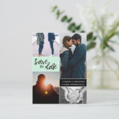 Leg het moment vast: gepersonaliseerde Save the Da Aankondigingskaart (Staand voorkant)
