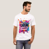 Leg het moment vast - Retro Camera Art T-shirt (Voorkant volledig)