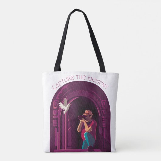 Leg het moment vast tote bag (Achterkant)