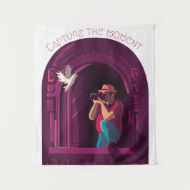 Leg het moment vast wandkleed