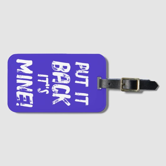 Leg het terug zijn mijn bagagelabel (Voorkant (horizontaal))