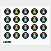Leg het uit aan het rubberapparaat ronde sticker (Vel)