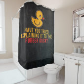 Leg het uit aan Rubber Duck - Cute Duck Blanket Douchegordijn (In situ)