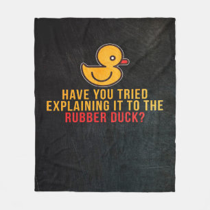 Leg het uit aan Rubber Duck - Cute Duck Blanket Fleece Deken