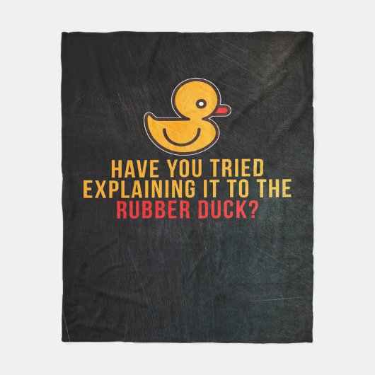 Leg het uit aan Rubber Duck - Cute Duck Blanket Fleece Deken (Voorkant)