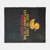 Leg het uit aan Rubber Duck - Cute Duck Blanket Fleece Deken (Voorkant (Horizontaal))