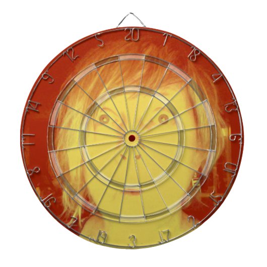 Leg hun gezicht op je dartboard Sjabloon Dartbord (Voorkant)