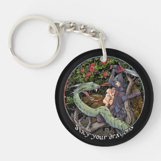 Leg je draak neer. Jordan Peterson personaliseren Sleutelhanger