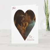 Leg je hart vast in Valentijnsdag fotokaart Bedankkaart (Voorkant)