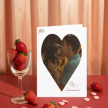 Leg je hart vast in Valentijnsdag fotokaart