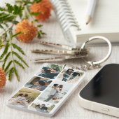 Leg je momenten vast met gepersonaliseerde foto's sleutelhanger (Voorkant Rechts)