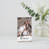 Leg je speciale dag vast, professionele fotografie visitekaartje (Staand voorkant)