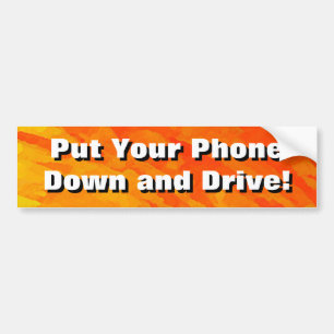 Leg je telefoon neer en rij! bumpersticker