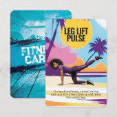 Leg Lift Pulse Fitness Kaart met Blauwe Achterkant (Voorkant / Achterkant)