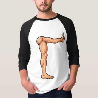 Leg-Schouders Duim Omhoog Raglan T-Shirt