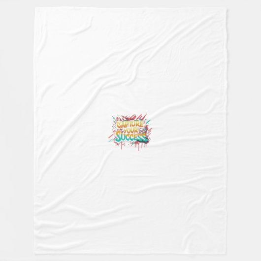 Leg uw succes vast fleece deken (Voorkant)