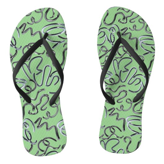 Leg wat metalen op me x4 L Groen BG Teenslippers (Voetbed)