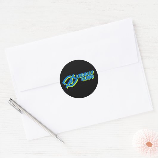 Legaal blinde zwarte Sticker (Envelop)