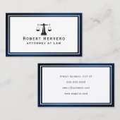 Legaal lijst van elegant blauw metaal visitekaartj visitekaartje (Voorkant / Achterkant)