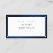 Legaal lijst van elegant blauw metaal visitekaartj visitekaartje (Achterkant)