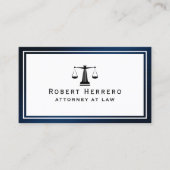 Legaal lijst van elegant blauw metaal visitekaartj visitekaartje (Voorkant)