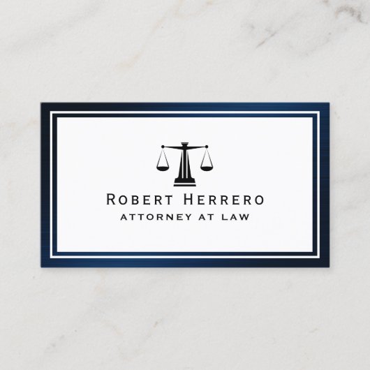 Legaal lijst van elegant blauw metaal visitekaartj visitekaartje (Voorkant)