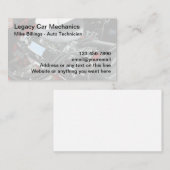 Legacy Automotive Retro Car-technicus Visitekaartje (Voorkant / Achterkant)
