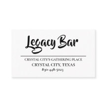 LEGACY BAR-VISITEKAARTJES