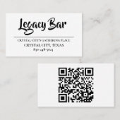 LEGACY BAR-VISITEKAARTJES VISITEKAARTJE (Voorkant / Achterkant)