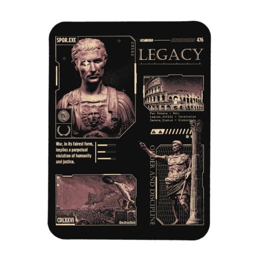 Legacy - Brutalistisch ontwerp Magneet (Verticaal)