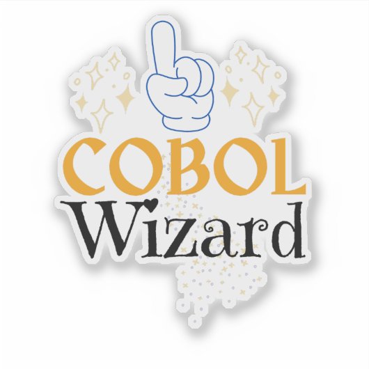 Legacy Cobol Programmeertaal Wizard Sticker (Voorkant)