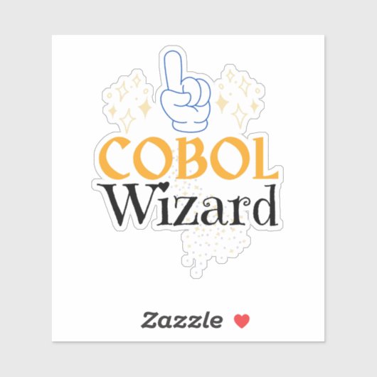 Legacy Cobol Programmeertaal Wizard Sticker (Vel)