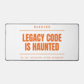 Legacy Code Is Haunted Funny Programmeur Ontwikkel Bureaumat (Voorkant)