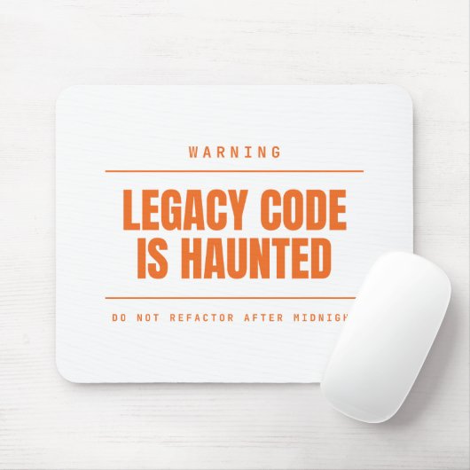 Legacy Code Is Haunted Funny Programmeur Ontwikkel Muismat (Met muis)