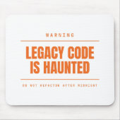 Legacy Code Is Haunted Funny Programmeur Ontwikkel Muismat (Voorkant)