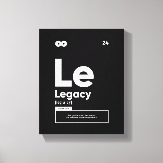 Legacy Definitie | Motiverend Wand Kunst Canvas Afdruk (Voorkant)