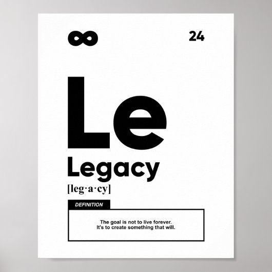 Legacy Definition | MOTIVATIE POSTER (Voorkant)