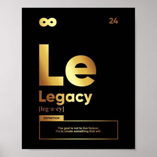 Legacy Definition | MOTIVATIE POSTER (Voorkant)