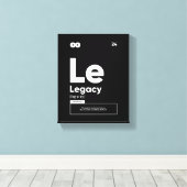 Legacy Definition | Motivatie Quote Wall Art Canvas Afdruk (Insitu (Houten vloer))