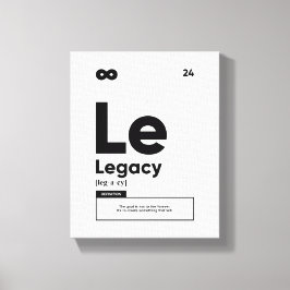 Legacy Definition | Motivatie Quote Wall Art Canvas Afdruk