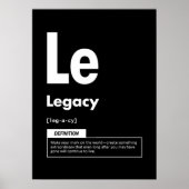Legacy - element van succes - Motivatie Poster (Voorkant)