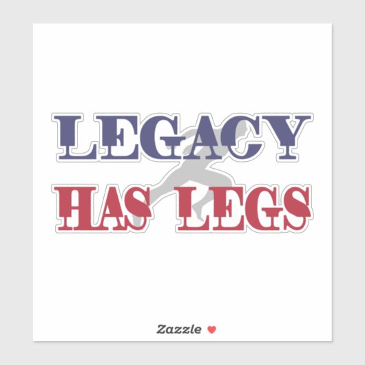 Legacy heeft benen sticker (Vel)