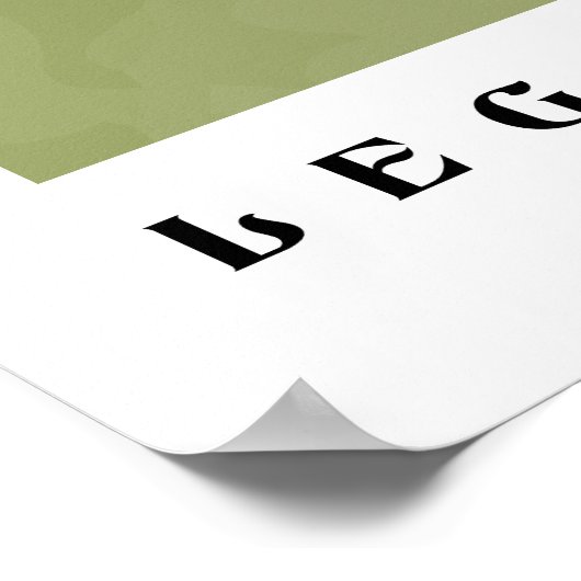 Legacy in Arabische kalligrafie minimalistisch Poster (Hoek)