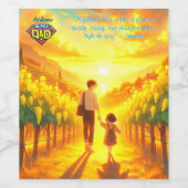 Legacy in Every Sip – Vader & Kind Wijngaard Zon Wijn Etiket (Enkel label)